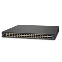 PLANET GS-5220-48PL4XR L3 48-Port 10/100/1000T 802.3at PoE + 4-Port 10G SFP+ Managed Switch with System Redundant Power (600W)